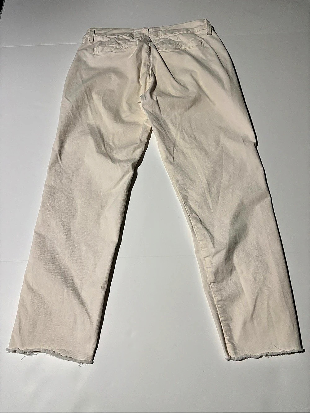 Frank & Eileen Wicklow Italian Chino Cream Cropped Straight Leg Pants - Size 2